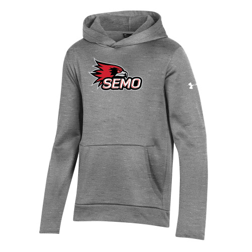  Under Armour Youth Grey Fleece Hoodie - SEMO Logo