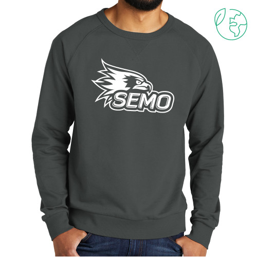  Bookstore Allmade Dark Grey Organic French Terry Crewneck Sweatshirt - SEMO Logo