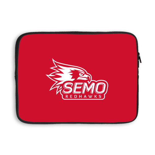  13 inch Neoprene Laptop Sleeve - SEMO Logo with Redhawks