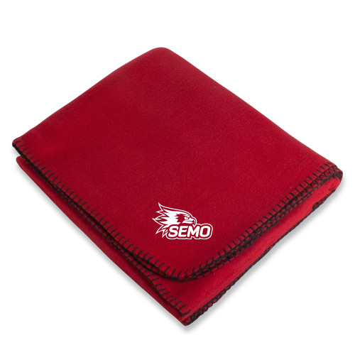 Red Arctic Fleece Blanket - SEMO Logo Embroidery