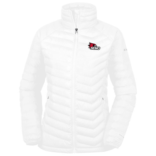  Columbia Womens White Powder Lite Jacket - SEMO Logo Embroidery