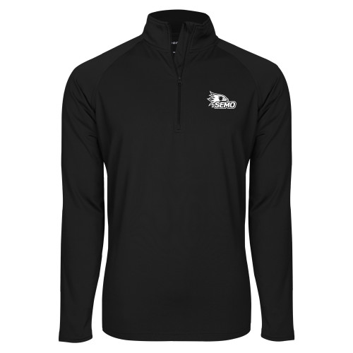  Sport Tek Black Sport Wick Stretch 1/2 Zip Pullover - SEMO Logo Embroidery