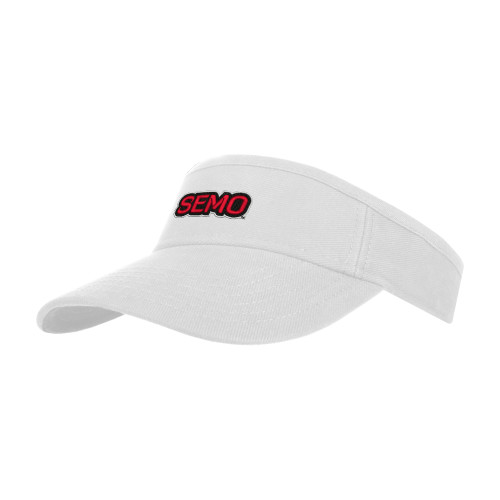  White Visor - SEMO Wordmark Embroidery