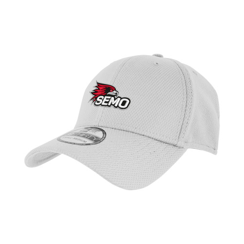  Bookstore New Era White Diamond Era 39Thirty Stretch Fit Hat - SEMO Logo Embroidery