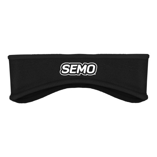  Black Stretch Fleece Headband - SEMO Wordmark Embroidery