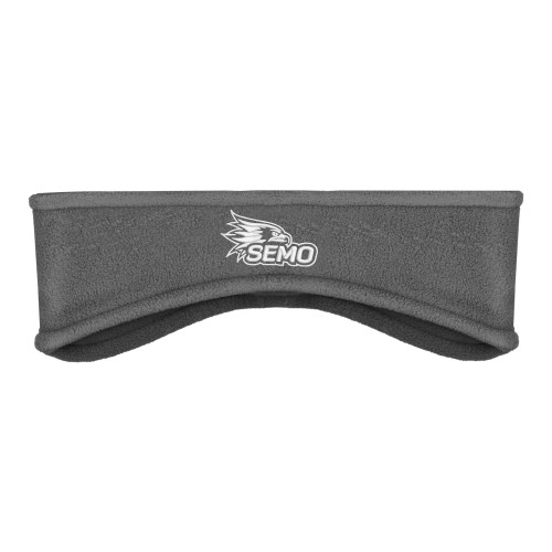  Charcoal Stretch Fleece Headband - SEMO Logo Embroidery