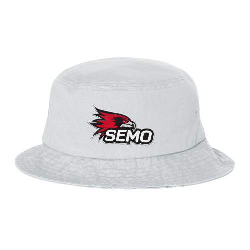  Bookstore Sportsman White Bucket Hat - SEMO Logo Embroidery