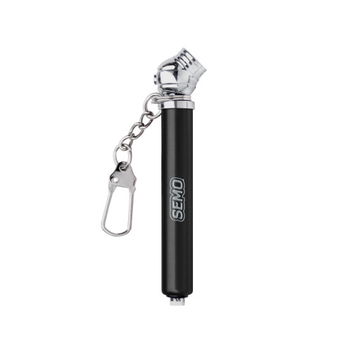  Mini Black Tire Gauge/Keychain - SEMO Wordmark Embroidery Engraved