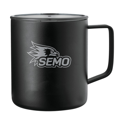  Bookstore Rover Camp Vacuum Insulated Black Mug 14oz - SEMO Logo Embroidery Engraved
