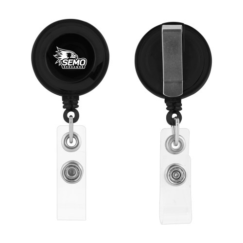  Black Retractable Badge Holder - SEMO Logo with Redhawks