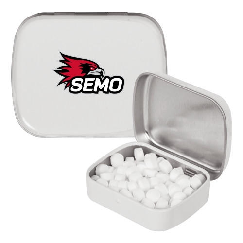  White Rectangular Peppermint Tin - SEMO Logo Embroidery
