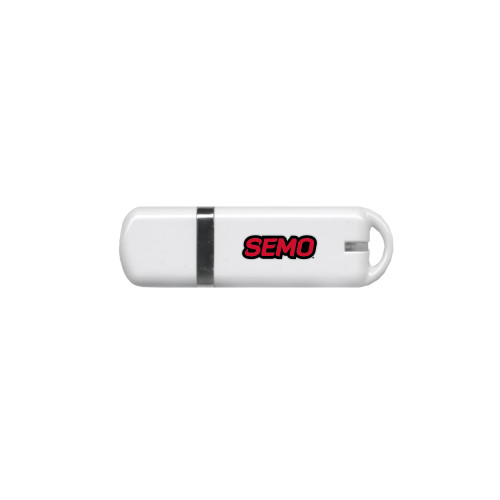  USB White Pen Drive 4G - SEMO Wordmark Embroidery