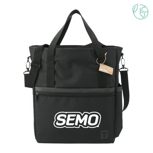  Tranzip Black Recycled Computer Tote - SEMO Wordmark Embroidery
