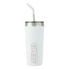 Thumbnail image for  Bookstore Faye White Vacuum Tumbler w/ Stainless Steel Straw 20 oz