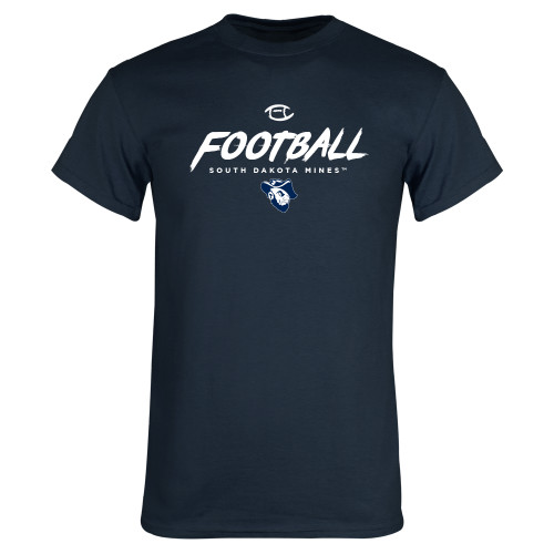  Navy T Shirt - Footbal Distrssed