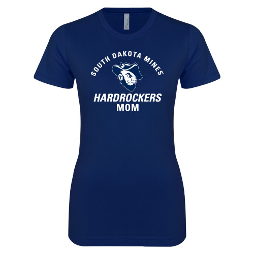  Next Level Womens Navy Boyfriend Tee - Mom