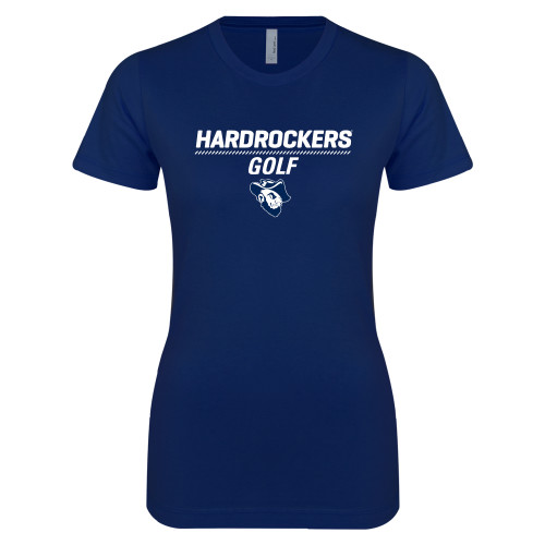  Next Level Womens Navy Boyfriend Tee - Golf