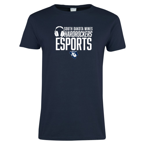  Womens Short Sleeve Navy Tee - ESports Headgear