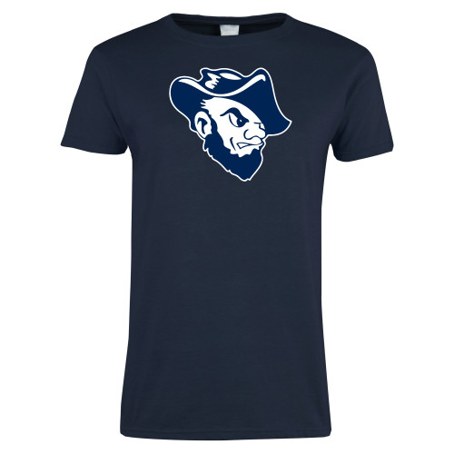  Womens Short Sleeve Navy Tee - Grubby Mascot Head