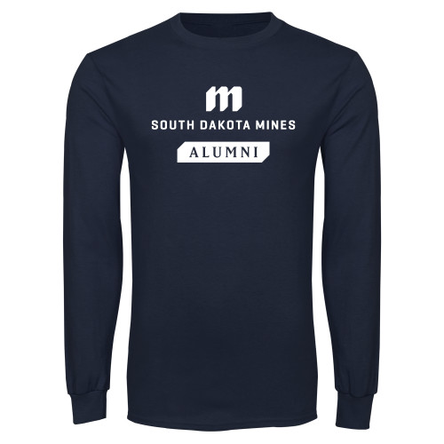  Navy Long Sleeve T-Shirt - Alumni Stacked