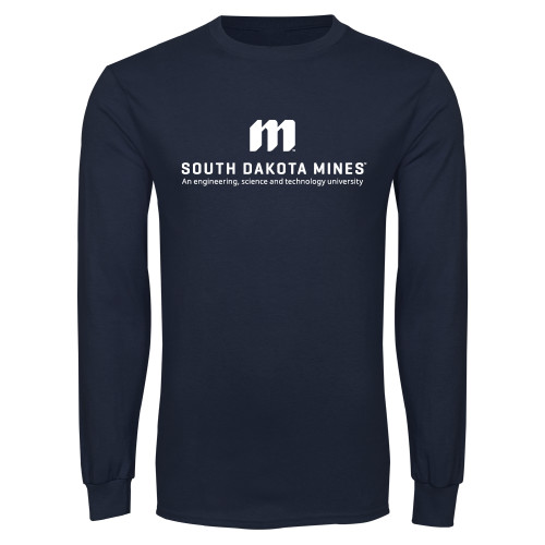  Navy Long Sleeve T-Shirt - Institutional Mark Stacked