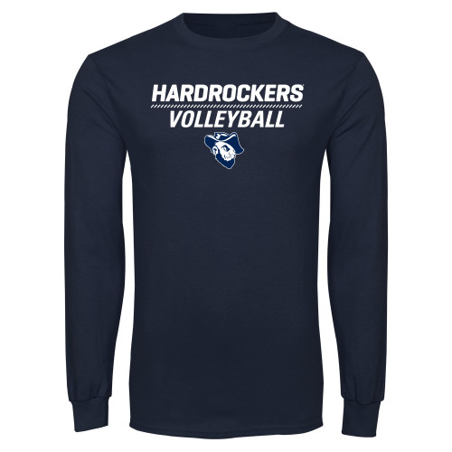  Navy Long Sleeve T-Shirt - Volleyball