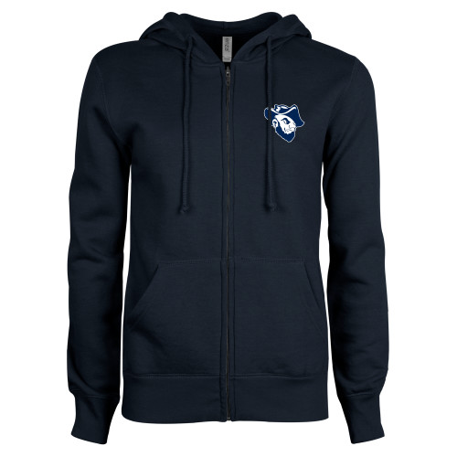 SDSMT ENZA Womens Navy Fleece Full Zip Hoodie