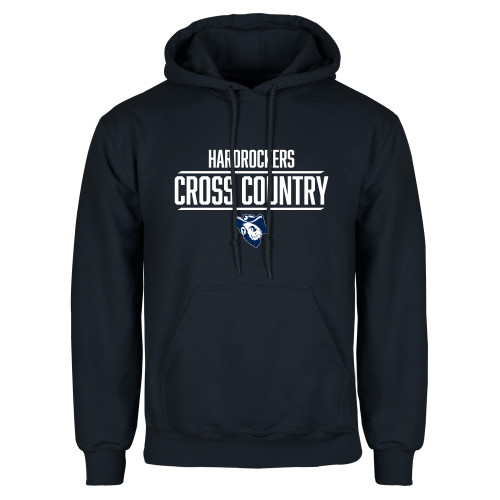  Navy Fleece Hoodie - Cross Country Stacked