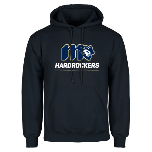  Navy Fleece Hoodie - Grubby Hardrockers Lockup Gold
