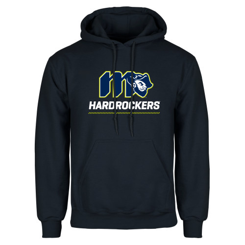  Navy Fleece Hoodie - Grubby Hardrockers Lockup Green