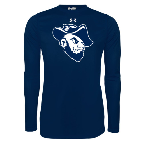  Under Armour Navy Long Sleeve Tech Tee - Grubby Mascot Head
