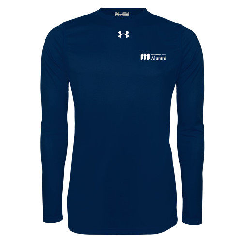  Under Armour Navy Long Sleeve Tech Tee - Alumni Horizontal