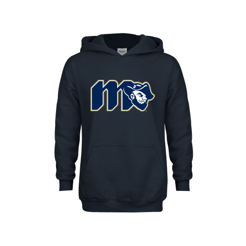  Youth Navy Fleece Hoodie - Grubby Lockup Gold Outline