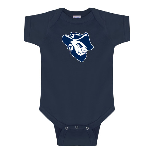  Navy Infant Onesie - Grubby Mascot Head
