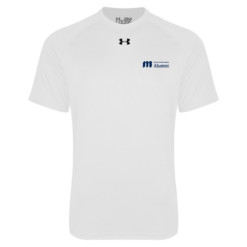  Under Armour White Tech Tee - Alumni Horizontal