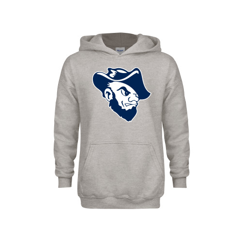  Youth Grey Fleece Hood - Grubby Mascot Head