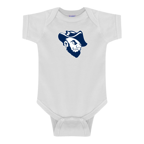  White Infant Onesie - Grubby Mascot Head