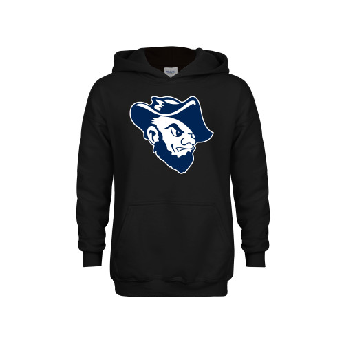  Youth Black Fleece Hoodie - Grubby Mascot Head