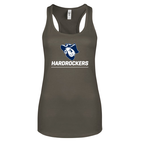  Next Level Womens Charcoal Racerback Tank - Primary Athletics Mark