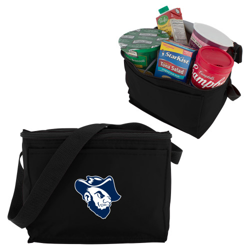  Six Pack Black Cooler - Grubby Mascot Head