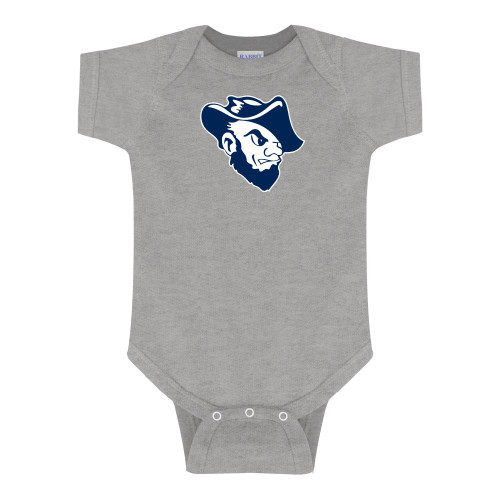  Grey Infant Onesie - Grubby Mascot Head