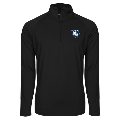  Sport Tek Black Sport Wick Stretch 1/2 Zip Pullover - Grubby Mascot Head