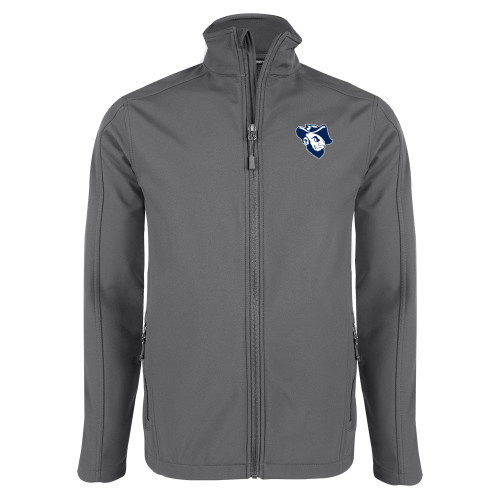  Charcoal Softshell Jacket - Grubby Mascot Head