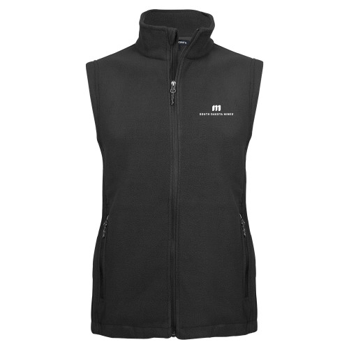  Charcoal Fleece Full Zip Vest - Institutional Mark Centered