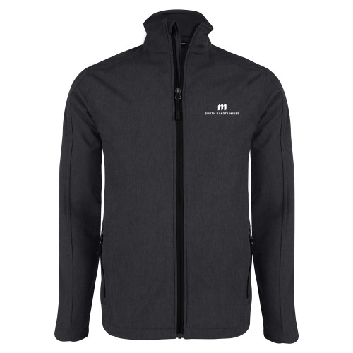  Charcoal Heather Softshell Jacket - Institutional Mark Centered