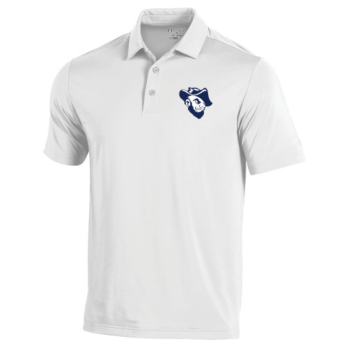  Under Armour White Performance Polo - Grubby Mascot Head