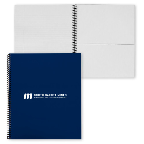  College Spiral Notebook w/Black Coil - Institional Mark Horizontal