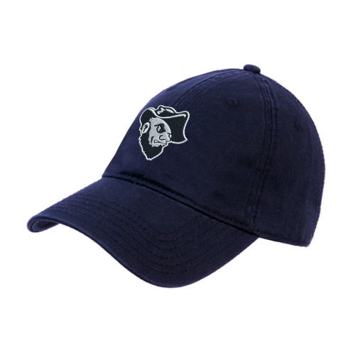  Navy Unstructured Adjustable Low Profile Hat - Grubby Mascot Head