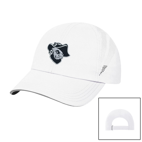 Womens White Performance Cap - Grubby Mascot Head