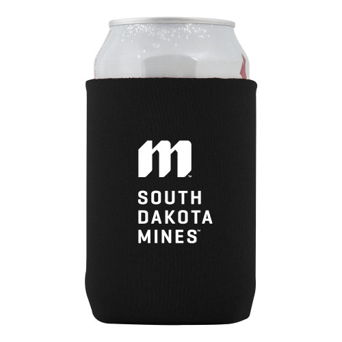  Neoprene Black Can Holder - Institutional Mark Stacked Left